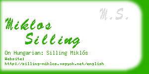 miklos silling business card